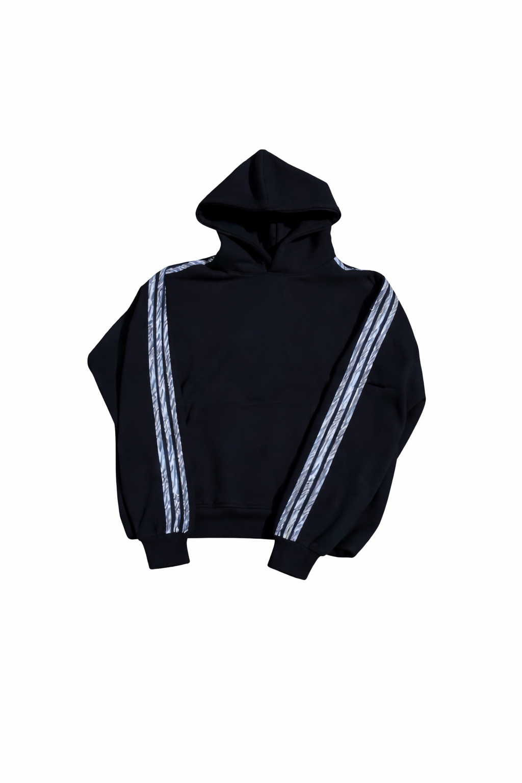 Black Zebra Print Hoodie