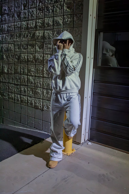 Gray Zebra Print Hoodie