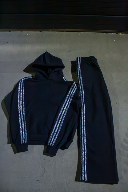 Black Zebra Print Hoodie