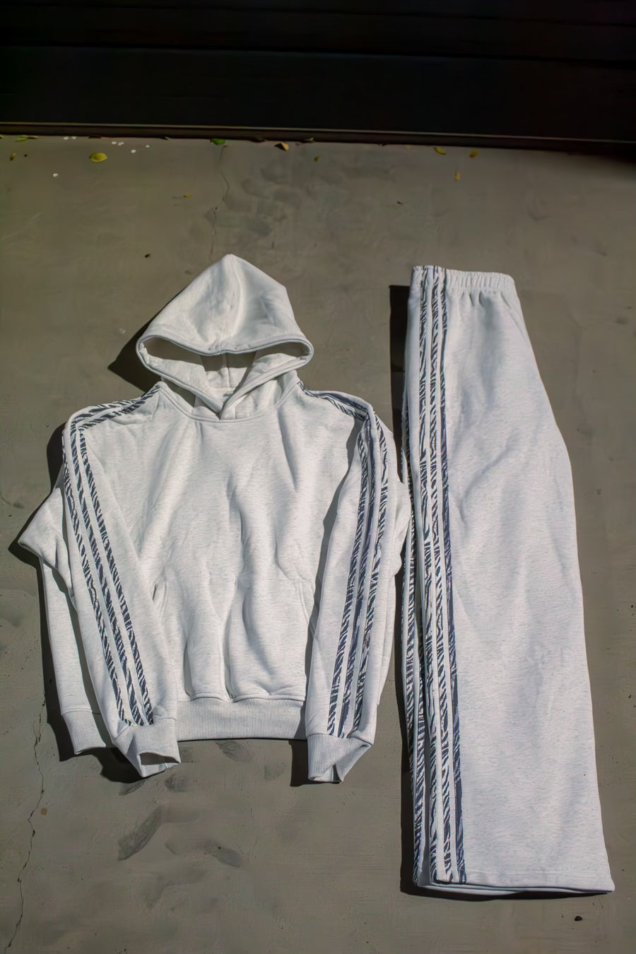 Gray Zebra Print Hoodie