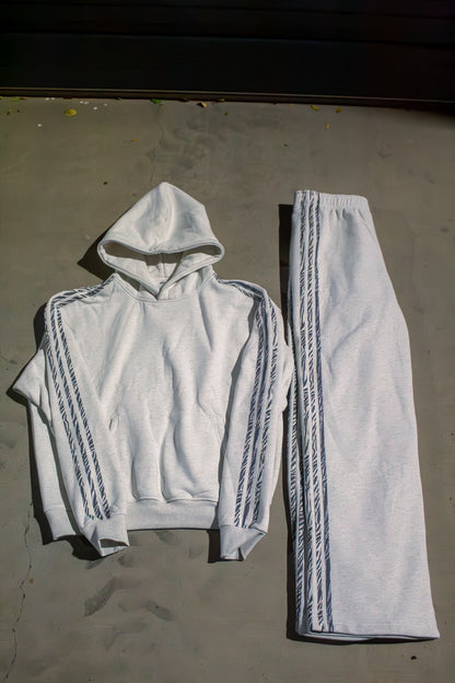 Gray Zebra Print Hoodie