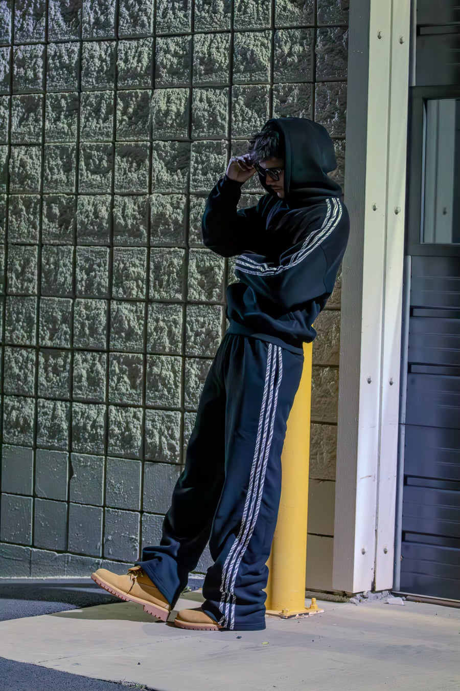 Black Zebra Print Hoodie